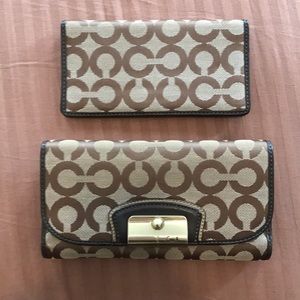 Coach wallet & checkbook set
